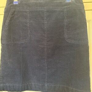 Talbots Navy Corduroy Skirt